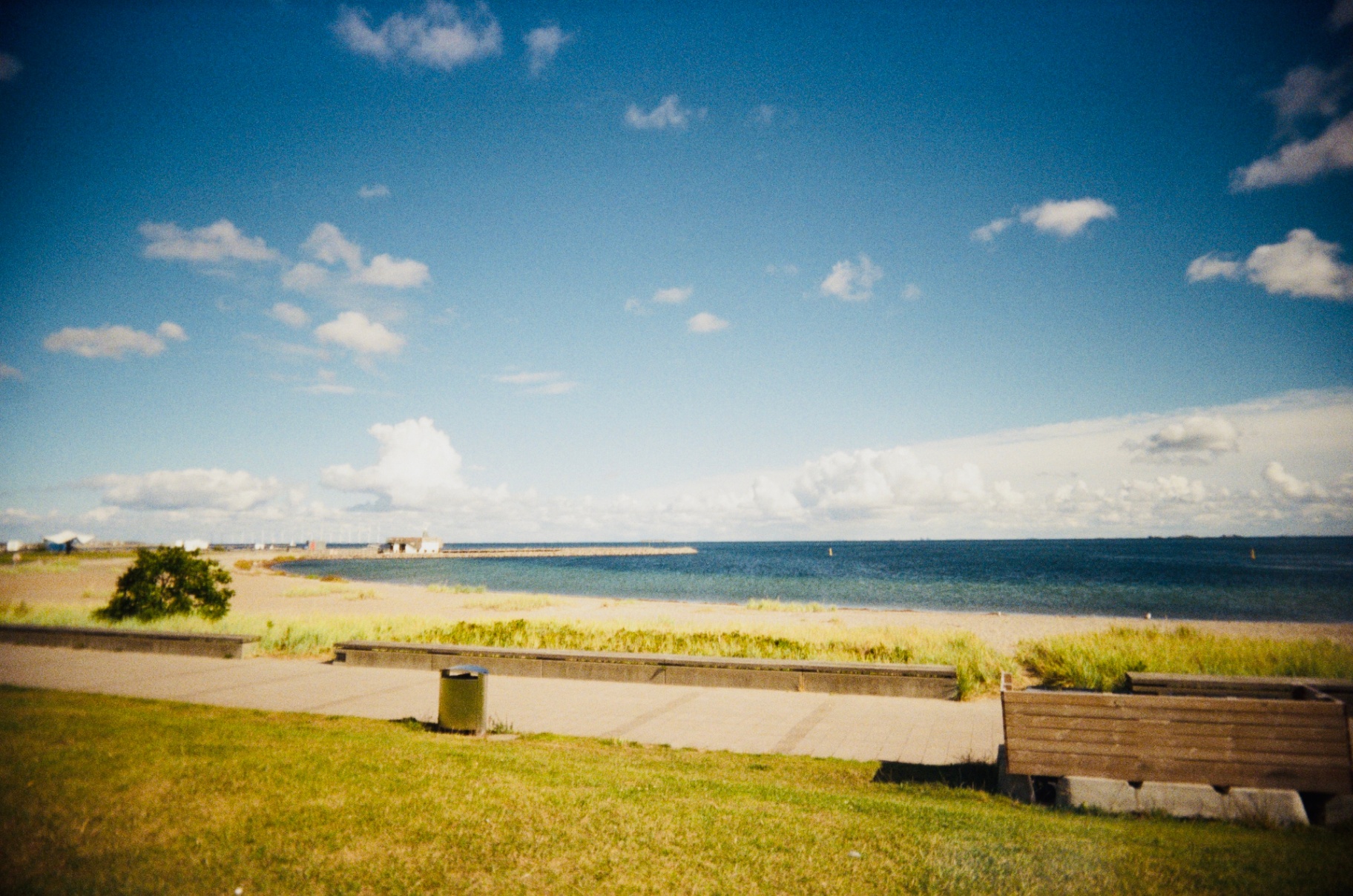 Beach and sea near Copenhagen, shot on 35mm film